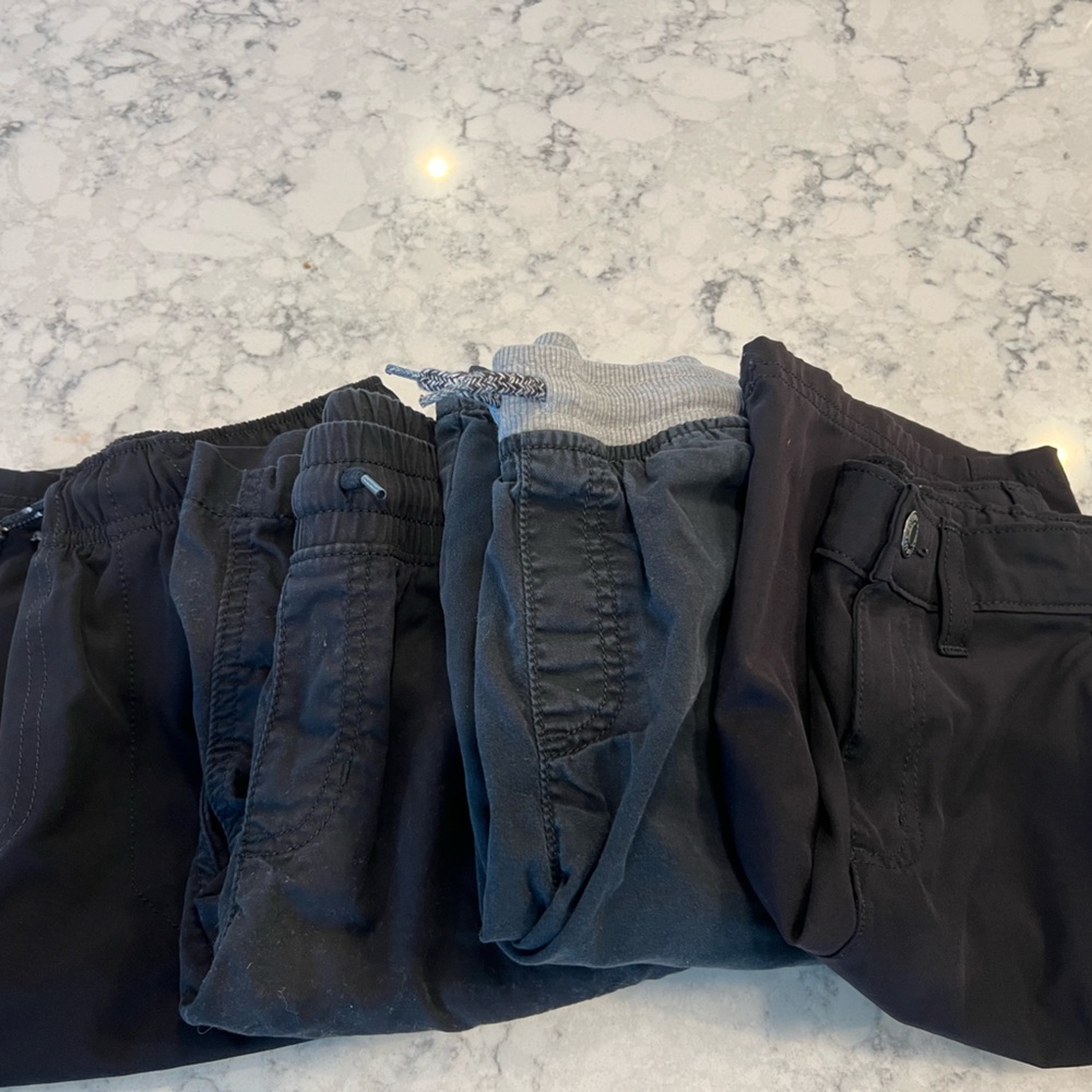 Men's Black and Gray Pants Set